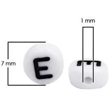 1550 Piezas Separador abecedario acrílico luneta letra para bisutería y manualidades cuencas abalorios - blanco y negro - Ver 3