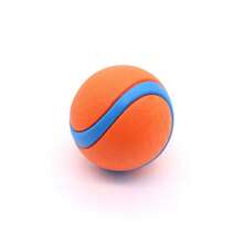 1 Stück elastischer Hundeball - reinigt Zähne, wasserdicht, geeignet für Training & Spiel, leuchtend orange & blau - für mittelgroße Hunde, Haustier Spielzeug, Hundekauknochen, Hundeballspielzeug, Haustier Sprungball, fester elastischer Ball, Spielzeug für kleine Hunde, strapazierfähiger Haustierball - Orange - Übersicht 2