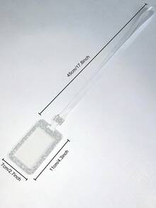 1pc Rhinestone Studded ID Card Holder With Lanyard, Fashionable & Personalized Card Holder For Student/Office ID, Campus Card, Meal Card, Access Card, Bus Card, Protective Case With Anti-Lost Strap - Clear - View 5