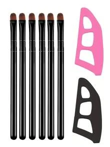 8pcs/4pcs/1pc Eye Makeup Tools, Eyeshadow Stamp Template, Eyeshadow Assistant, Eyeshadow Tools And Makeup Brushes, Eye Makeup Tools, Beauty Tools, Beginner Eyeshadow Assistant, Eye Makeup Beauty Tools, Suitable For Beginners In Pink, Black - Multicolor - View 7
