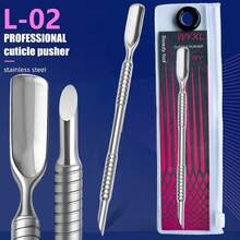 WYXL - Dual-Head Stainless Steel Cuticle Pusher, U-Shaped Cuticle Remover, Professional Nail Care Tool For Manicurists, Salon Use, Durable, Non-Slip Ergonomic Handle Design - WYXL(L-02) Steel Push - View 1