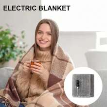 Manta eléctrica inteligente de 220V para el hogar y la Oficina, calentador de cuerpo, almohadilla de cojín de sábana, calentadorérmico de invierno E5PX - Enchufe estadounidense 1 pieza - Ver 4
