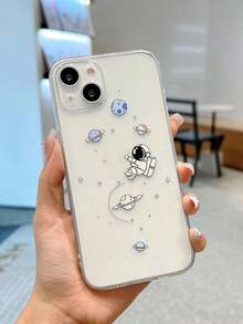 Space Astronaut Shockproof Phone Case Compatible With IPhone 11, 12, 13, 14, 12 Pro Max, 13 Pro Max, 15, 15 Pro, 15 Plus, 15 Pro Max, 16, 16 Pro, 16 Plus, 16 Pro Max, 17, 17 Pro MaxFOR-YOUR-BELOVED-PHONEChristmas Gifts - 1pc - 查看 1