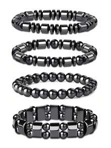 1件赤铁矿手链，男女通用磁性虎眼石手链 - 彩色 - 查看 1