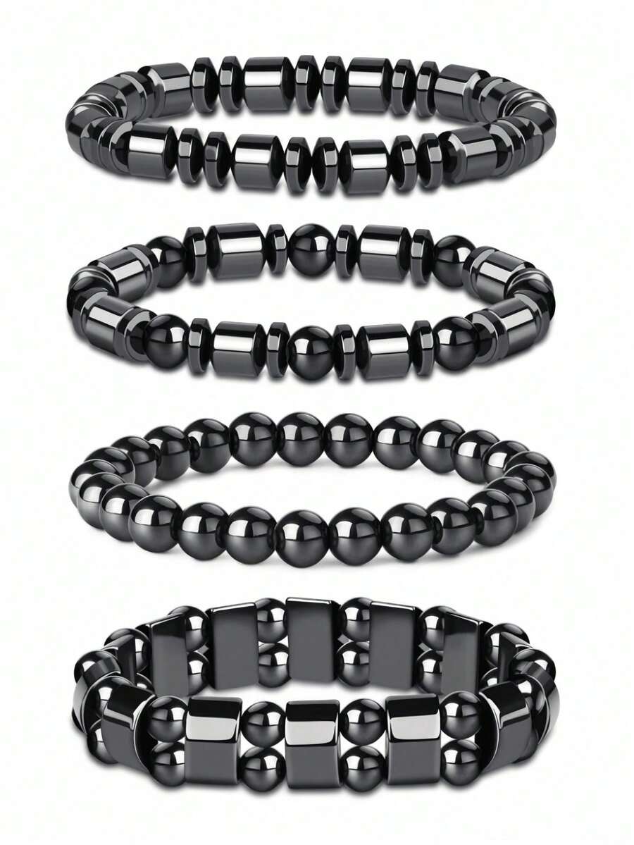 1件赤铁矿手链，男女通用磁性虎眼石手链 - 彩色 - 查看 1