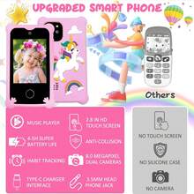 Ponsel Mainan Anak-Anak Gaya Unicorn Terbaru 2026, Layar HD 2,8 inci, Kamera Ganda untuk Selfie & Video, Kartu Penyimpanan 32GB, Permainan Edukasi, Pembelajaran ABC, Jam Alarm dengan Senter, Baterai Besar, Casing Pelindung Silikon, Hadiah Ideal untuk Anak Laki-Laki dan Perempuan - MultiWarna - View 8
