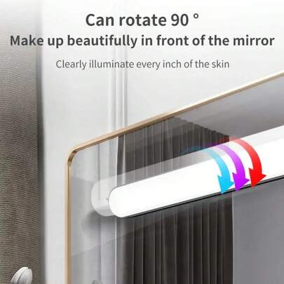 30厘米LED橱柜灯带，3种颜色模式可调光，USB充电，适用于镜子、厨房、衣柜、床头柜、书桌、家居等场所。