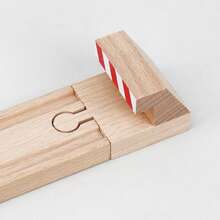 8 piezas de accesorios de pista de juguete de madera que incluyen topes masculinos y femeninos compatibles con las principales marcas de pistas de tren de madera - Multicolor - Ver 4