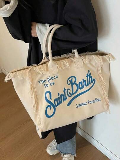 Borsa da spiaggia grande, nuovo design 52*19*30CM, borsa a mano in tela a righe con nappine – borsa a tracolla – borsa da donna – idea regalo – borsa tote, borsa grande, borsa shopper, borsa da spiaggia, borse da donna, borse, borsetta, borsa piccola