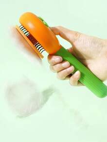 1个宠物梳毛刷，一键式去毛刷，猫狗通用自动去毛刷，毛发清洁工具 - 彩色 - 查看 4