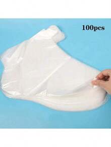 100/200/300/500 piezas Bolsas desechables transparentes para pies Cubiertas de película de plástico PE para detox SPA, prevención de pies agrietados, cuidado de pedicura, bolsa, organizador, almacenamiento - Multicolor - Ver 12