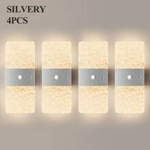 Crystal Acrylic Modern Wall Lamp With Sensor LED, Wireless Battery Night Light Suitable For Corridor, Stairs, Wardrobe And Kitchen - Multicolor - View 29