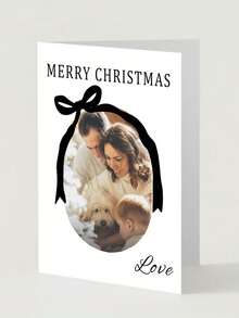 Custom Photo Card With Envelope, Personalized Merry Christmas Card For Family, Holiday Greeting Cards - Multicolor - View 4