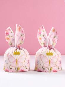 50 piezas Bolsas de regalo con mariposas rosa y morado, bolsas de regalo pequeñas para fiesta de cumpleaños de niña, decoraciones para fiesta de baby shower, decoraciones de boda, bolsas de regalo para fiesta de novia, suministros de envoltura de regalo, bolsas con orejas de conejo con decoración de mariposas, decoración para revelación de género, suministros para fiesta de 1er cumpleaños, decoraciones de mesa para fiesta con tema de mariposas, decoraciones de cumpleaños, regalos de cumpleaños, decoración de habitación, decoración del hogar, recuerdos de fiesta - Mariposa rosa y morada - Ver 10