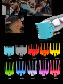 10pcs/Set Plastic Electric Clipper Limit Comb, Suitable For Barber Shop Hair Cutting, Gradient Hair Trimmer Ruler Positioning Comb For 8148/8504 - Multicolor - View 4