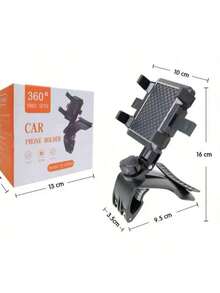 360° Rotatable Car Mobile Phone Holder - Dashboard Navigation Mount With Parking Number Plate - A - View 10