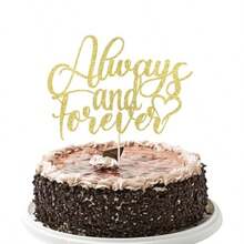 Always And Forever Cake Topper Confession Of Love Gold Bridal Shower Anniversary Wedding Party Vow Renewal Bride Groom Cake Topper Marriage Party Supplies Gold 1 - 黃金1 - 查看 8