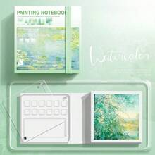 Mini Travel Watercolor Set, Portable Box, Sketch Pad, Pocket Notebook, Watercolor Pad For School & Office - Sets - View 9