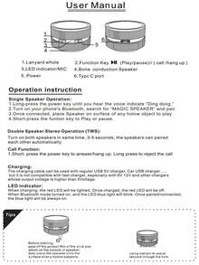 Nebunovo Bone Conduction Buzzer Bluetooth Speaker, Turns Any Object With Space Into A Speaker. Humbird Wireless Portable Subwoofer Sound Travel Speaker - Multicolor - View 12