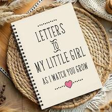 1pc Spiral Notebook, Suitable As A Baby Shower Gift, New Mom Memento, Letter To Little Girl, Memory Book Or Daily Planner, Great For Daughter, Granddaughter Or Niece - Rectangle - View 5