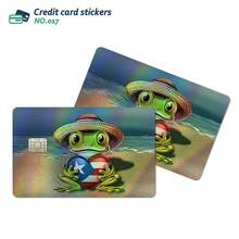 2pcs Colorful Credit Card Skin Stickers, Waterproof Scratch-Resistant Personalized Decorative Protective Stickers, Suitable For Credit/Debit/Transit Cards - C-multicolor - View 9