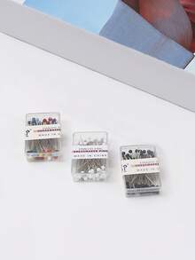 1 Box Colorful Glass Head Pearlescent Pins, Clothing Positioning Large Headed Pins For Sewing, Tailoring & Fixing - Nails - View 5