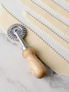 A Set Includes: A Dough Cutter (Wooden Handle), A Pasta Rolling Pin, A Pizza Cutter, A Pie Crust Cutter With A Ravioli Wheel, A Multi-Functional Kitchen Tool Set - Zinc Alloy Pasta And Pizza Cutters, Premium Wooden Cake Molds And Cutters, Baking Tools, A Cookie Cutter And Dough Rolling Pin, A Pastry Knife, And A Zinc Alloy Dough Scraper. - View 2