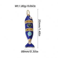 1pc Copper Multi-Style Fish Pendant, Suitable For DIY Bracelets, Necklaces, Anklets, Beach Vacation And Daily Wear, Great Gift Idea - Multicolor - View 10