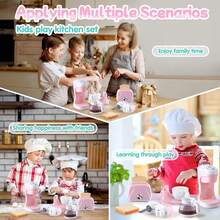 2026 Hot New Deluxe Kitchen Appliances Playset For Kids, Pretend Play Kitchen Accessories With Coffee Maker, Mixer & Toaster, Realistic Lights & Sounds, Interactive Toy Set For Girls Boys Ages 3-8, Perfect Gift For Daily Relaxation & Entertainment – New Model - 粉色 - 查看 7