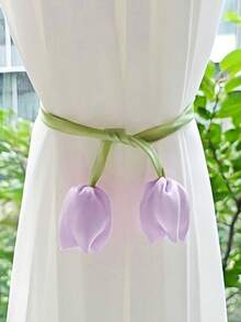 Two Sets Of Tulip Curtain Ties For Moving Into A New Home, Perfect As Gifts For A Wedding Or Housewarming Decoration, Including Curtain Tie Ropes And Storage Cords - Multicolor - View 11