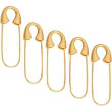 2/5枚装重型安全别针胸针别针金属弹簧锁缝纫工艺品制作，适用于衣服、帽子、裙子、服装DIY珠宝胸针别针 - 多色 - 查看 2