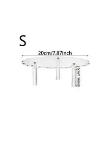 Giá đỡ bánh tròn bằng acrylic, giá trưng bày bánh ngọt cho tiệc/sinh nhật, giá trưng bày bằng pha lê trong suốt. - trong suốt - Xem 4