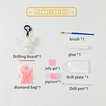 DIY钻石画小熊钥匙扣手工水钻吊坠创意包包挂饰汽车钥匙扣 - 查看 9