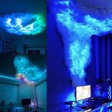 LED Cloud Light With Smart APP And Remote Control Music Rhythm Light Multi-Color Changing Ceiling Cloud Light Suitable For Festival, Party, Home, Bedroom Decor Fantasy Cloud Light - 彩色 - 查看 6