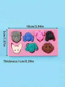 1pc/2pcs Reusable Silicone Mold With Dog And Cat Head Shapes, Candy And Chocolate Making Mold, Suitable For Homemade Baking Cupcakes, Jelly, Cookies And Pudding - View 14