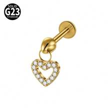 1PC G23 Titanium Marquise Zirconia Dangle Labret Lip Ring Heart/Flower Internal Thread Dangle Ear Cartilage Tragus Helix Daith Body Jewelry 16G - Như thể hiện trong hình ảnh - Xem 23