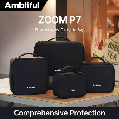  Ambitful Zoom P7 Outdoor Camera Lens Action Camera Storage Bag LED Light Storage Case Photography Accessories Bag