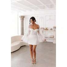 1pc New Luxury Lace Trim White Double-Layer Bridal Veil, Wedding Photography Prop, Church/Outdoor Lawn Photoshoot Headpiece - White - View 4