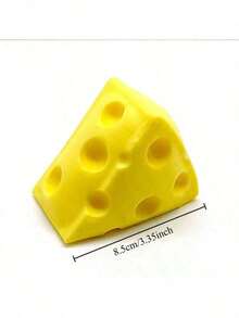 1个逼真软奶酪捏捏乐玩具，减压慢回弹抗压派，2026新款可爱奶酪捏捏乐玩具，新奇奶酪捏捏乐玩具，适合作为圣诞节、派对小礼物 - 彩色 - 查看 5