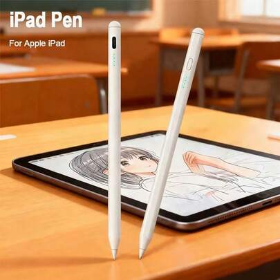 1支电容式触控笔，高精度高灵敏度，适用于 2026、2025、2024、2023、2022、2021、2020、2019、2018、4、5、9、10代、Air 5等机型，配件