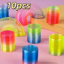 5 Stück/10 Stück/20 Stück Mini Kunststoff Spiralfedern Spielzeug, Fidget Druck Spirale Mini Federn Großpackung Spielzeug, Weihnachtsstrumpf Füllung, Weihnachtsknaller, zufällige Formen und Farben, kreative Party Geschenke und Geburtstagsgeschenke für Freunde - Verschiedenfarbig - Übersicht 8