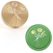 Copper Plant Pattern Wax Seal Stamp With Wooden Handle, Suitable For Wedding And Birthday Invitations, Gift Packaging - A - View 28