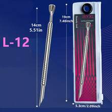 WYXL - Empujador de cutículas de acero inoxidable de doble cabeza, removedor de cutículas con forma de pezuña, herramienta de cuidado de uñas profesional para manicuristas, uso duradero en salón, diseño ergonómico antideslizante - WYXL(L-12) Empujador de acero - Ver 4