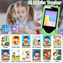 2.8" HD Display Kids Learning Toy Phone, Dual Camera For Selfie & Video, Includes 32GB Memory Card, ABC Learning Desk, Flashlight Alarm Clock, Early Education Toy, Long-Lasting Battery, Cartoon Shockproof Case, Best Gift For Children - Multicolor - View 7