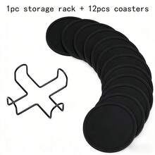 6个装硅胶杯垫，带不锈钢支架，可重复使用且易于清洁 - 完美保护桌子和露台家具免受水渍和痕迹的侵害 - 非常适合家用，可搭配杯子、马克杯和饮料使用，硅胶杯垫，圣诞装饰 - 彩色 - 查看 14