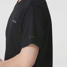 Men's Columbia Hike™ Crew Comfortable Casual T-Shirt, Outdoor Short Sleeve T-Shirt For Daily Wear, AE1419010 - Black - View 6