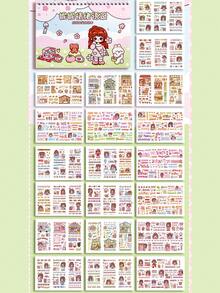 20pcs/Set (Approx. 1000pcs) Bullet Journal Stickers, Suitable For Decorating Planner, People Themed Scrapbooking Stickers, Washi Tape Storage Book School Supplies - 1 Set - View 9