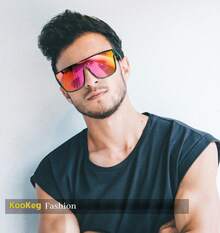 1PC Women Fashion Glasses  , Y2K Mirrored Single Lens In Futuristic Street Style , Gifts Fashionable Outfits Accessories For Women Men , Suit For All Face Shapes And Outdoor Cycling, Running, Mountaineering, Driving Beach Sunnies Party Dance Vacation Daily Clothing Matching 2996 - 012 - 查看 3