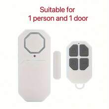Home Door & Window Security Alarm With Remote Control, Wireless Door/Window Sensor Alarm, Adjustable 0-130dB Volume, 4 Working Modes, Enhance Home Safety - White - View 11