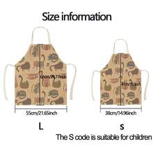 1pc Cat Pattern Apron, Creative Funny Fashion Printed Apron, Home Cleaning Apron, Easy Clean Kitchen Cooking Apron, Creative Home Apron - Multicolor - View 7